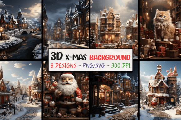 3D Christmas Backgrounds SVG: Elevate Your Festive Projects