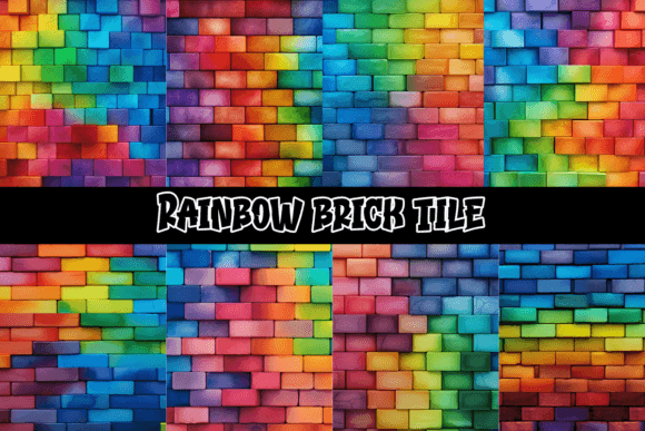 Adding Vibrant Texture with Rainbow Brick Tile Backgrounds