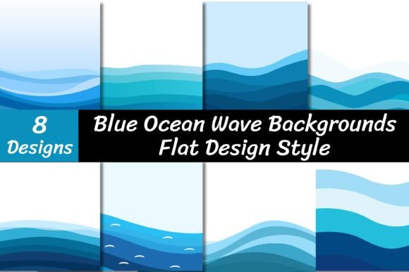 Calm Your Canvas with Blue Ocean Wave Backgrounds Vector