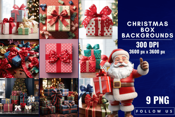 Christmas Box Backgrounds: Infuse Your Designs with Holiday Magic