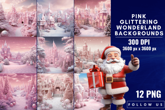 Embrace the Glow: Using Pink Glittering Wonderland Backgrounds