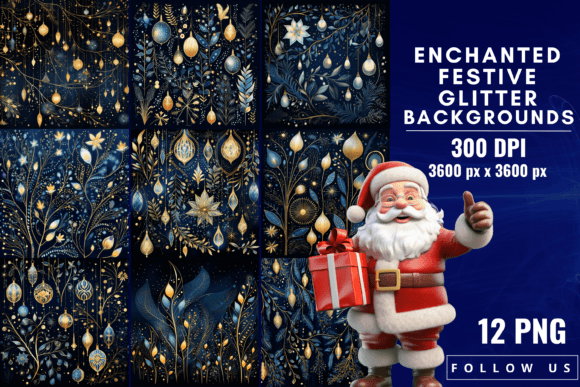 Enchanted Festive Glitter Backgrounds: A Sparkling Design Asset