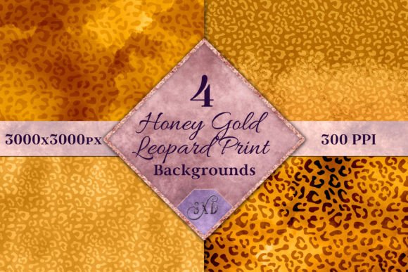Honey Gold Leopard Print Backgrounds: Bold Assets for Modern Design