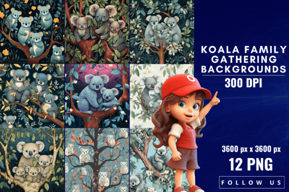 Koala Family Gathering Backgrounds: A Designer's Guide to Whimsical Charm