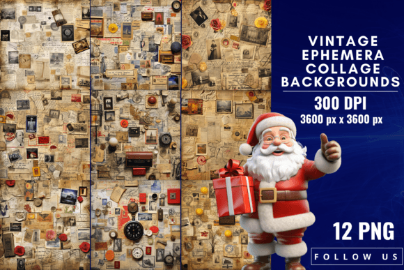 The Timeless Allure of Vintage Ephemera Collage Backgrounds