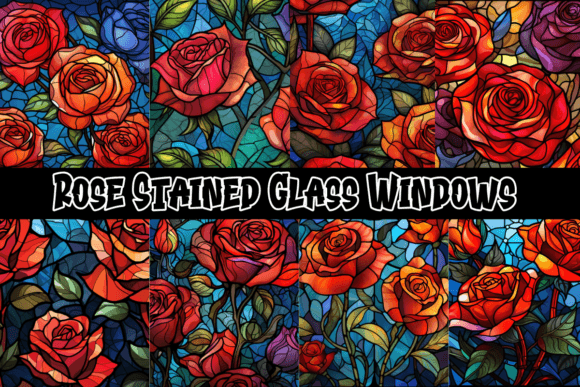 Timeless Elegance: Rose Stained Glass Windows Backgrounds