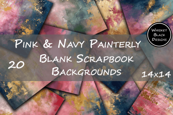 Unpredictable Elegance: Using Pink Navy & Gold Painterly Backgrounds